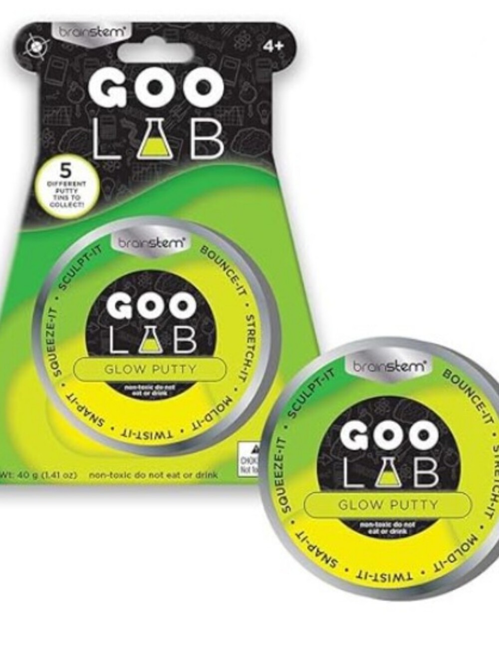 Brainstorm Goo Lab Glow Putty - Neon Yellow/Green
